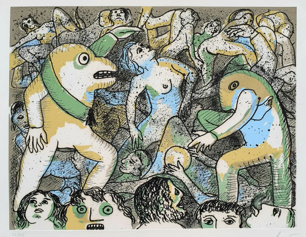 Акватинта Baj - L'orgie des généraux