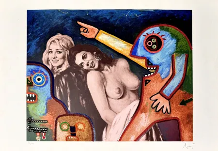 Многоэкземплярное Произведение Baj - Ninon de Lenclos e Eleonora di Navarra sorprese dal Duca di Enghien