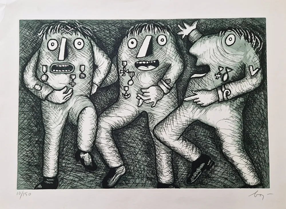 Офорт Baj - Nixon parade III