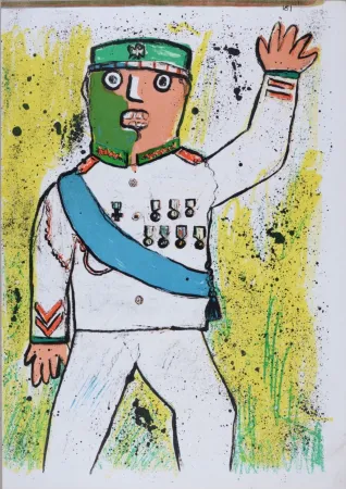 Литография Baj - One Cent Life, 1964