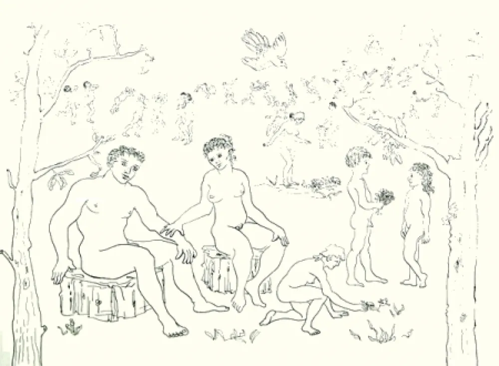 Гравюра Baj - Paradiso perduto: il nuovo mondo