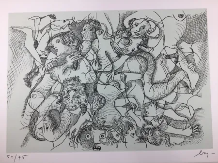 Офорт Baj - Sade in Italy - complete folder ( 8 erotic etchings )