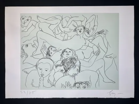 Гравюра Baj - SADE IN ITALY – complete folder with 8 erotic etchings