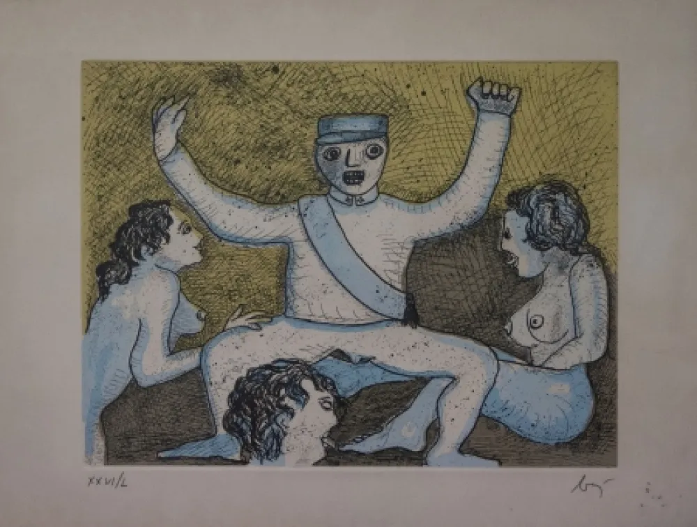 Литография Baj - Senza titolo