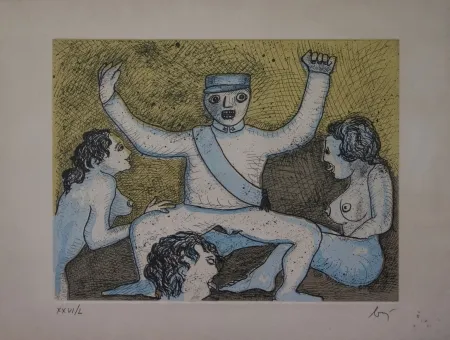 Литография Baj - Senza titolo