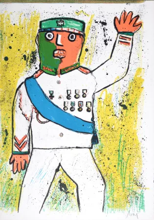 Литография Baj - Universe in Man, 1964 (Hand-signed)