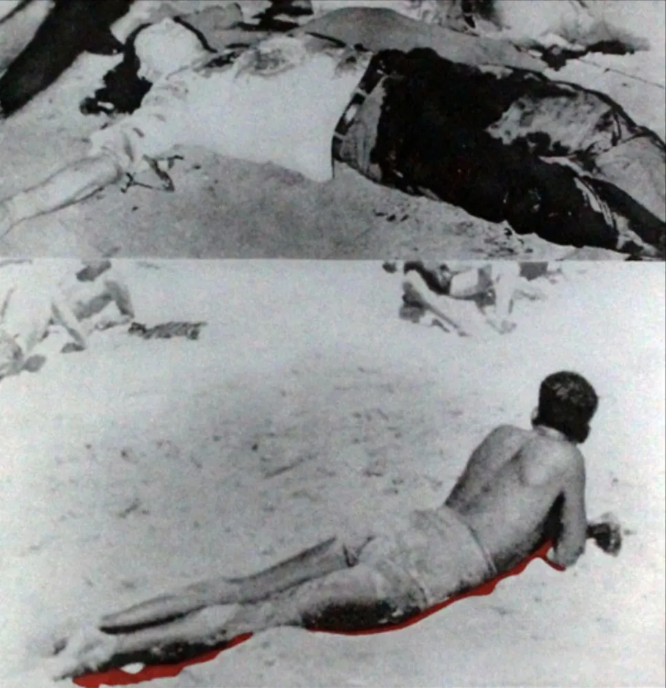 Офорт И Аквитанта Baldessari - Two Figures (One with Shadow)