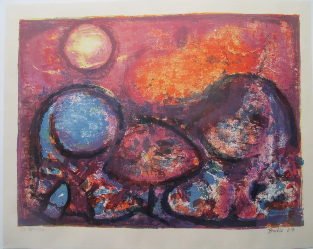 Литография Balle - Under rød himmel -Under the red sky