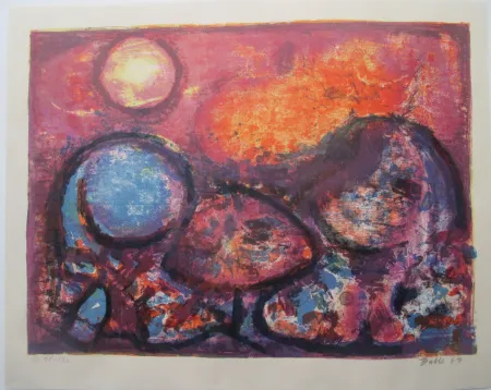 Литография Balle - Under rød himmel -Under the red sky