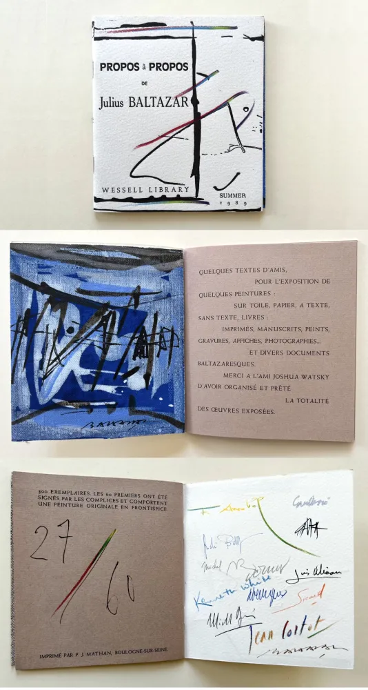 Монотип Baltazar - PROPOS à PROPOS de Julius BALTAZAR (Avec une peinture originale sur toile‎)