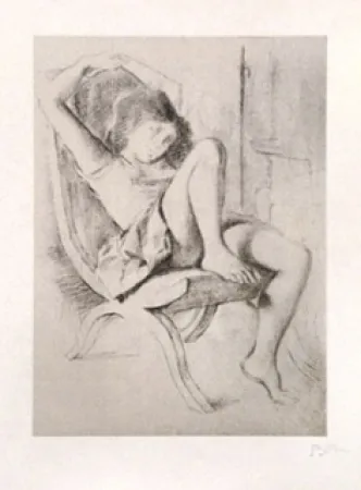 Литография Balthus - JEUNE FILLE