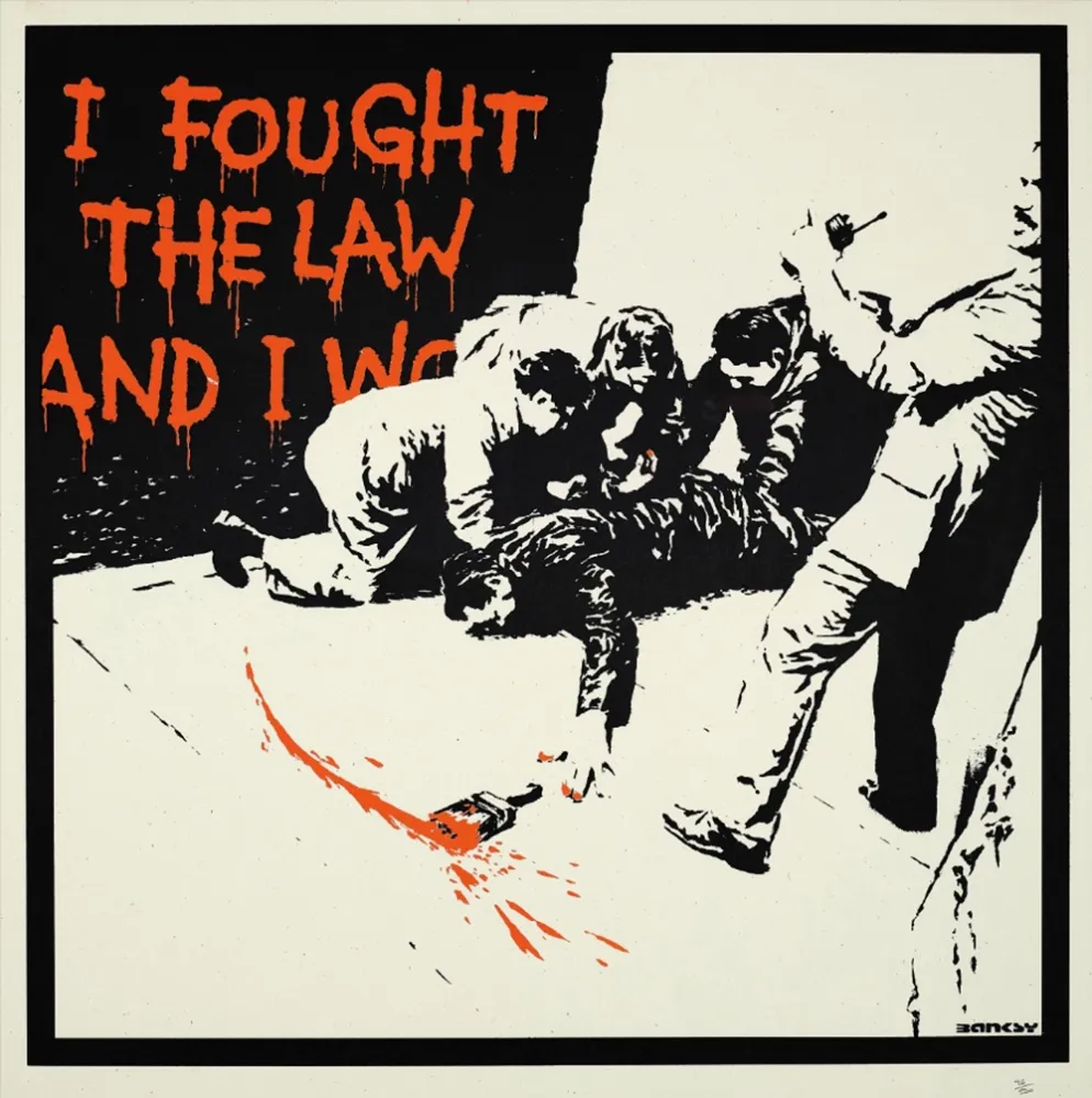 Сериграфия Banksy - I FOUGHT THE LAW