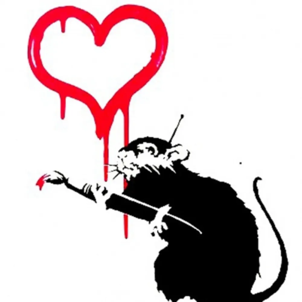 Сериграфия Banksy - Love Rat