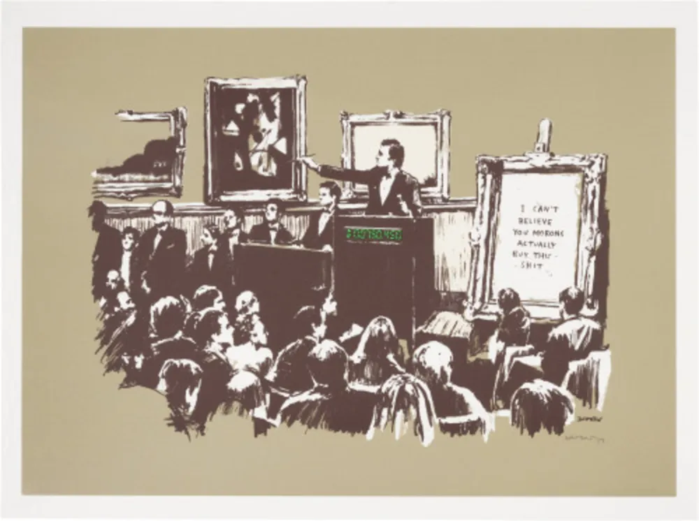 Сериграфия Banksy - Morons (Sepia)