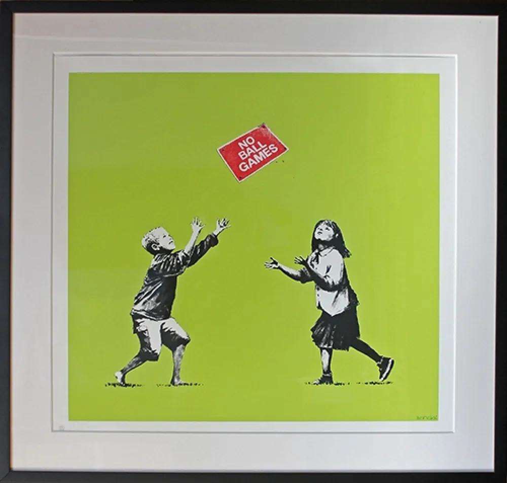Сериграфия Banksy - No Ball Games (Green)