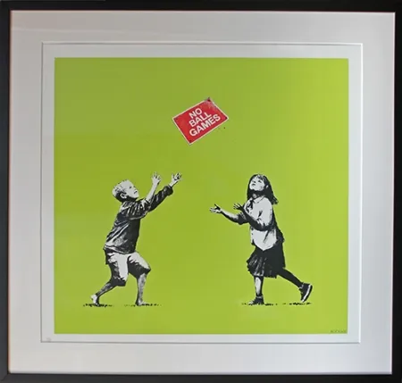 Сериграфия Banksy - No Ball Games (Green)