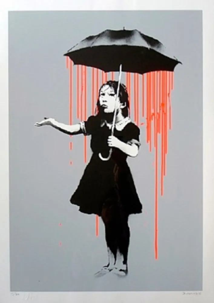 Сериграфия Banksy - Nola (Orange Rain)