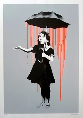 Сериграфия Banksy - Nola (Orange Rain)