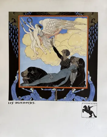 Литография Barbier - Les Pleureuses (Signée par l'artiste)