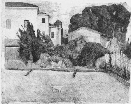 Офорт Barbisan - Case di periferia