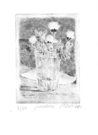 Офорт Barbisan - Fiori nel bicchiere