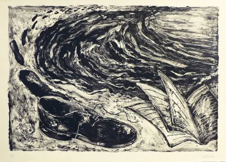 Литография Barcelo - La chaussure