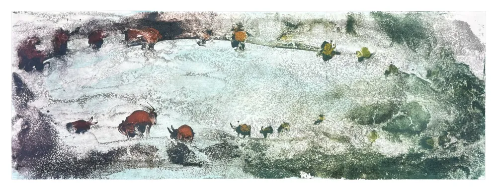 Литография Barcelo - La Chèvre du Tibet