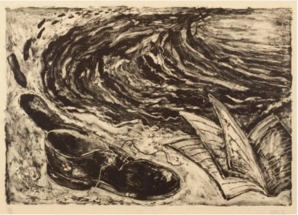 Литография Barcelo - Soulier (shoe and book)