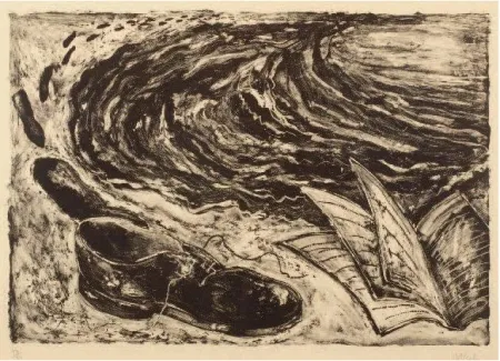 Литография Barcelo - Soulier (shoe and book)