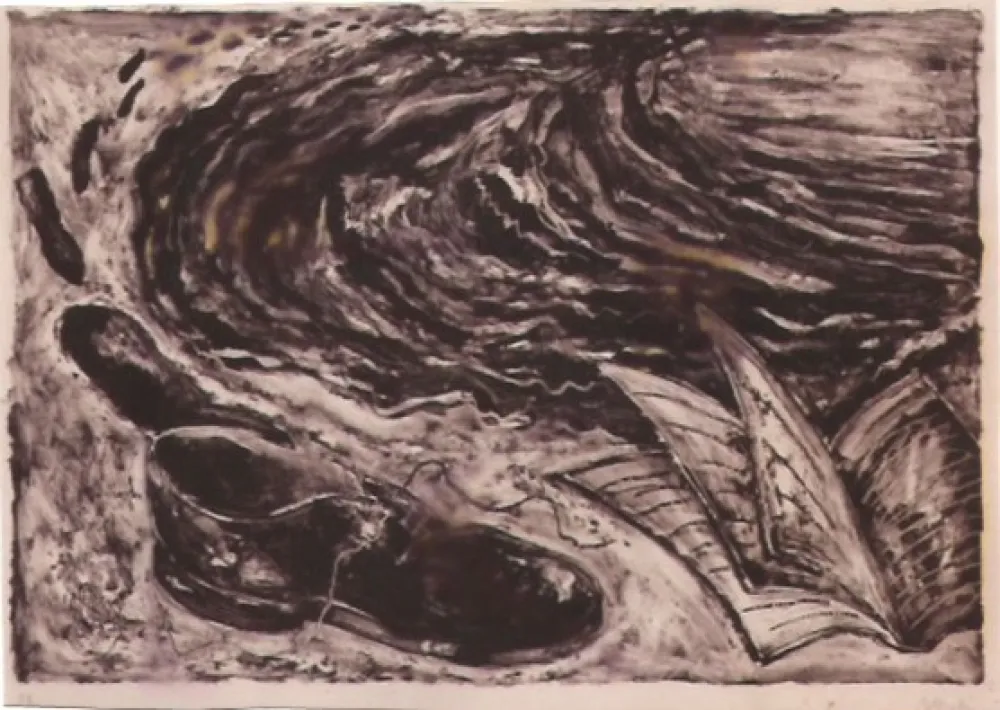 Литография Barcelo - S/T (zapato y libro)