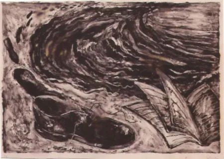 Литография Barcelo - S/T (zapato y libro)