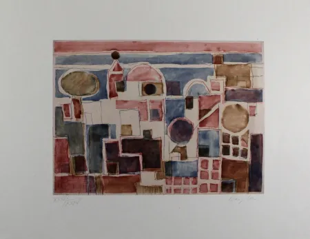 Офорт И Аквитанта Bargheer - Forio d'Ischia