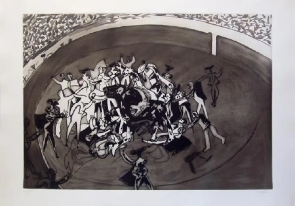 Офорт И Аквитанта Barjola  - Cogida