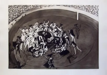 Офорт И Аквитанта Barjola  - Cogida