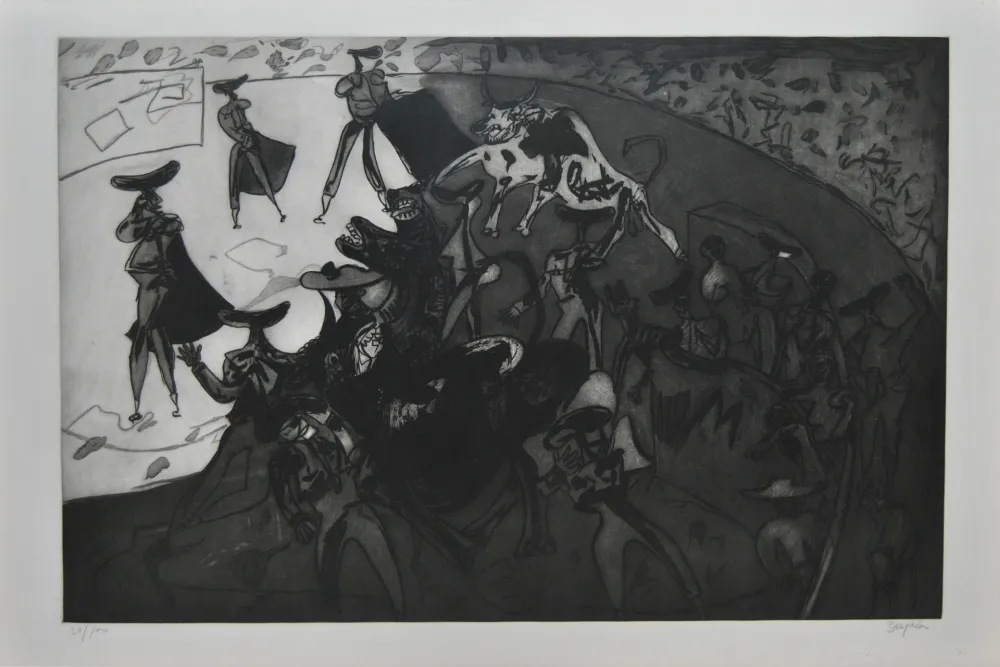 Офорт И Аквитанта Barjola - Tauromaquia - Sol y sombra