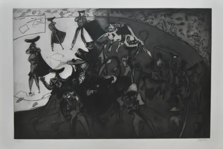 Офорт И Аквитанта Barjola - Tauromaquia - Sol y sombra