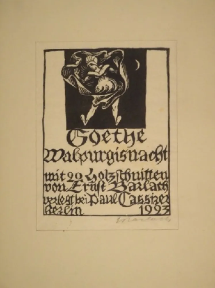 Гравюра На Дереве Barlach - GOETHE, J. W. von. Walpurgisnacht.