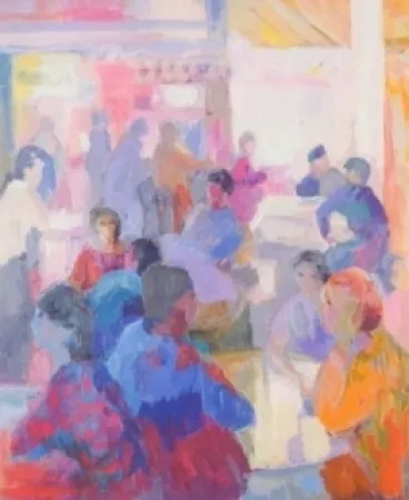 Литография Baroni - Le petit café