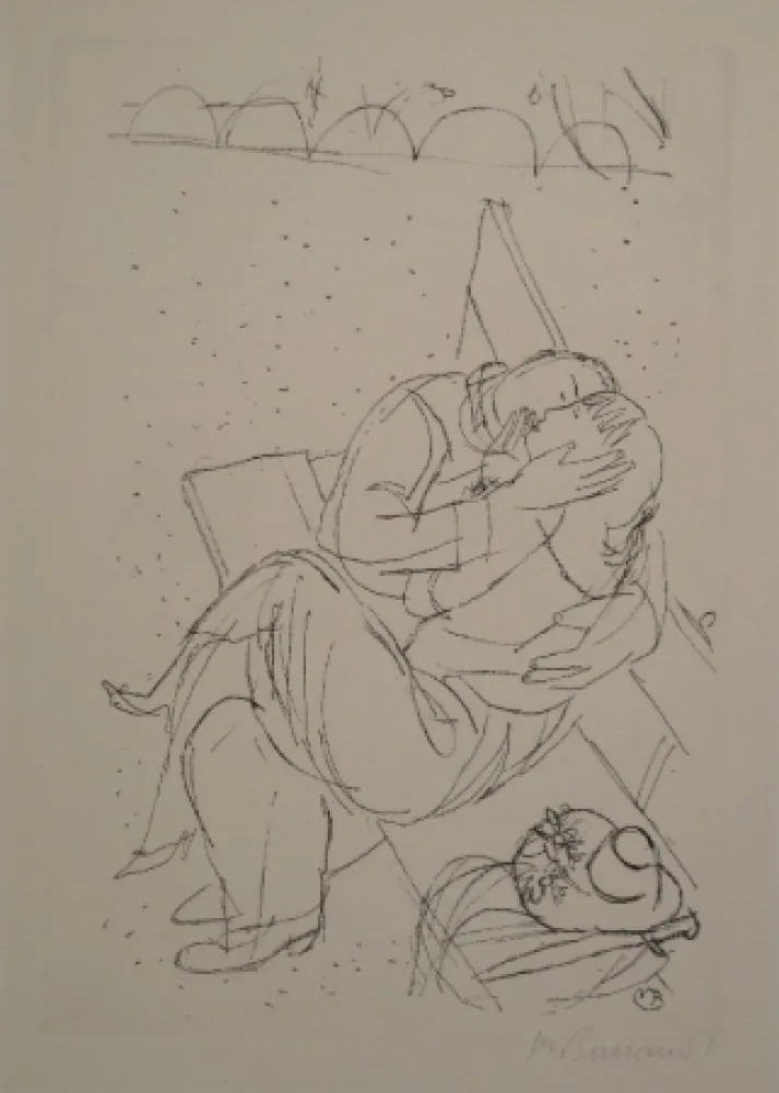 Офорт Barraud - Les Amoureux