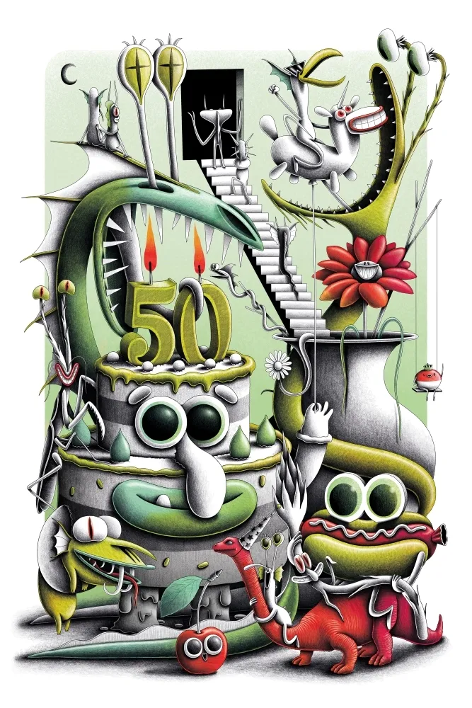 Цифровой Эстамп Barrome Forgues - 50 ans