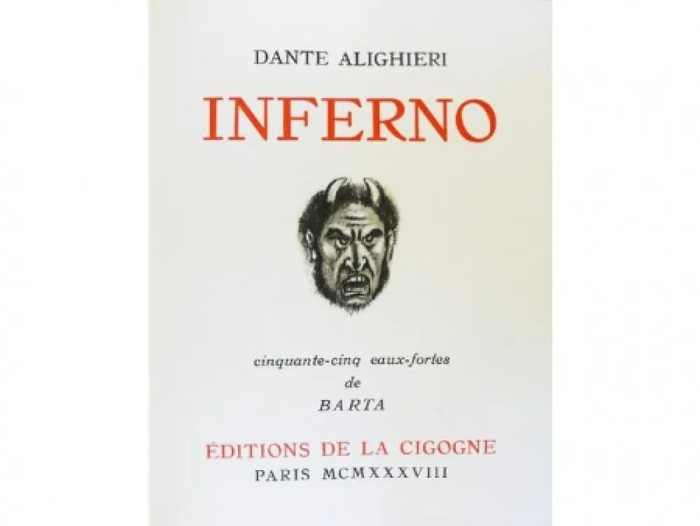 Иллюстрированная Книга Barta - Inferno.  Cinquante-cinq eaux-fortes de Barta.