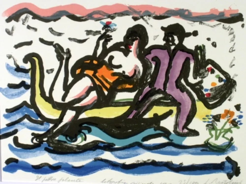 Литография Bartolini - Il pittore galante