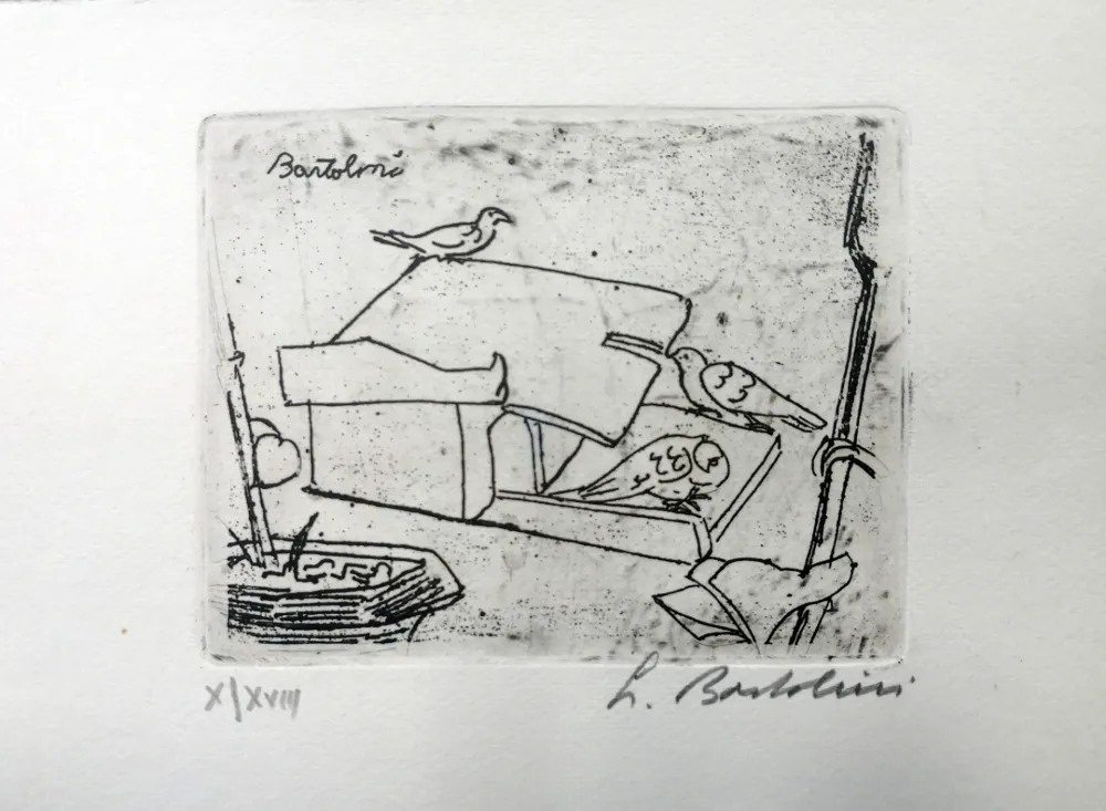 Офорт Bartolini - La casa dei colombi