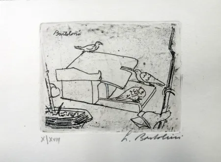 Офорт Bartolini - La casa dei colombi