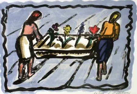 Литография Bartolini - Le fioraie