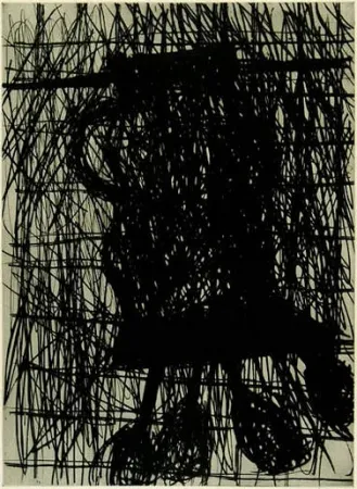 Гравюра Сухой Иглой Baselitz - Die Vase (The Vase)