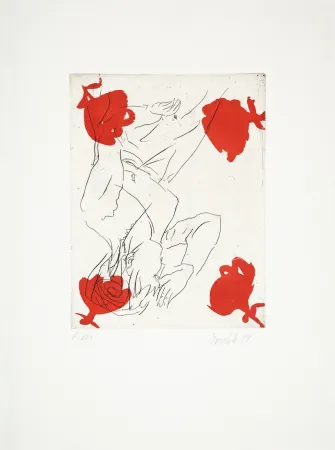 Гравюра Сухой Иглой Baselitz - Untitled (vgl. Romantisches Motiv)