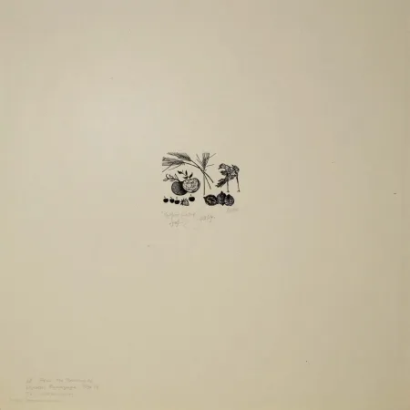 Гравюра На Дереве Baskin - New Year's Greeting / Still Life, from A Poem Called the Tunning of Elynour Rummynge