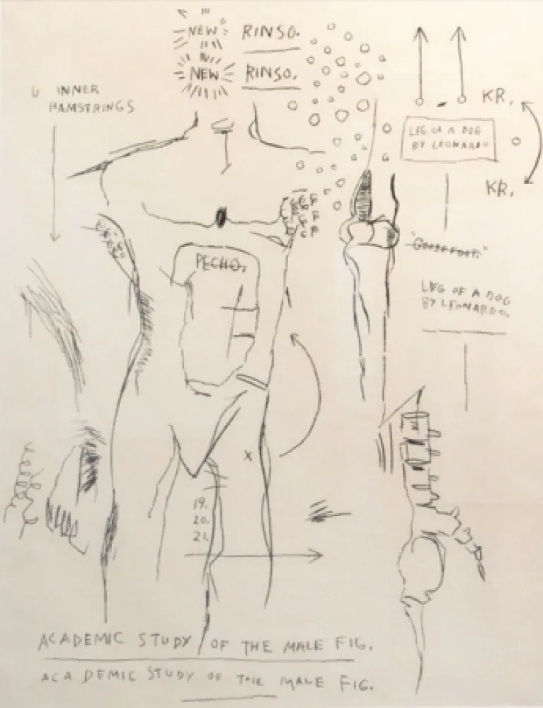 Сериграфия Basquiat - Academic Study of the Male Figure