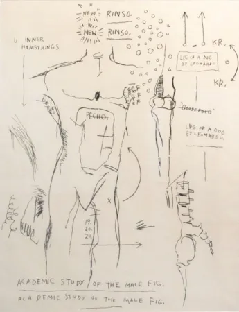 Сериграфия Basquiat - Academic Study of the Male Figure